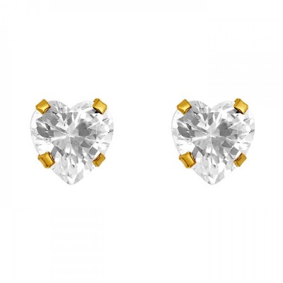 Broquel de oro 10k con zirconia 3.5mm